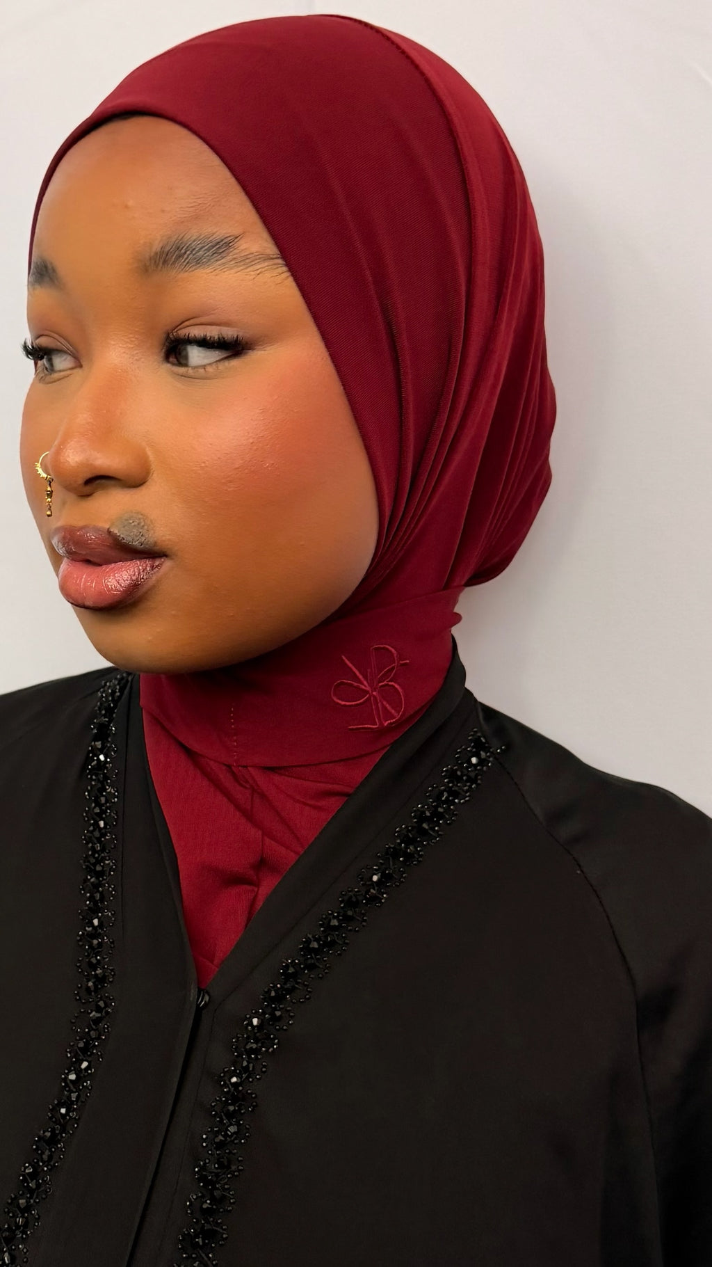 Hijab Instantané – LIGHT BURGUNDY