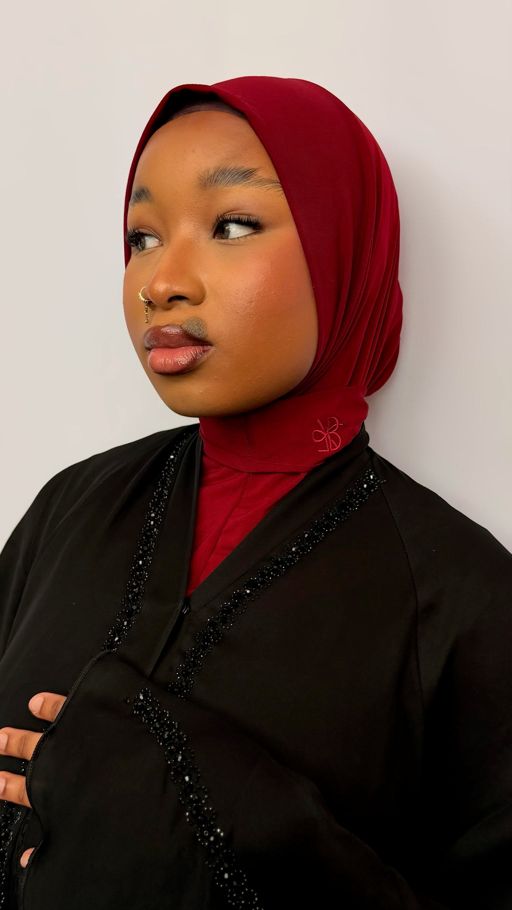 Hijab Instantané – LIGHT BURGUNDY