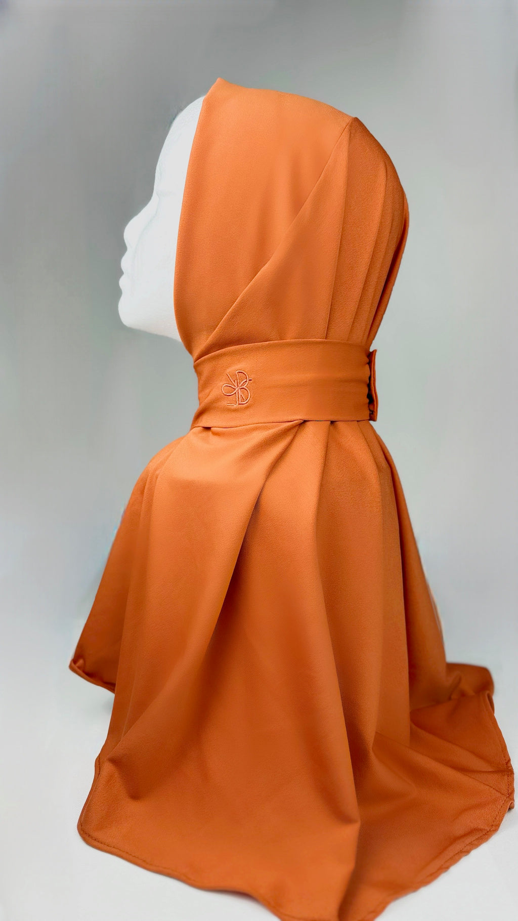 Hijab Instantané – Jersey Premium Orange