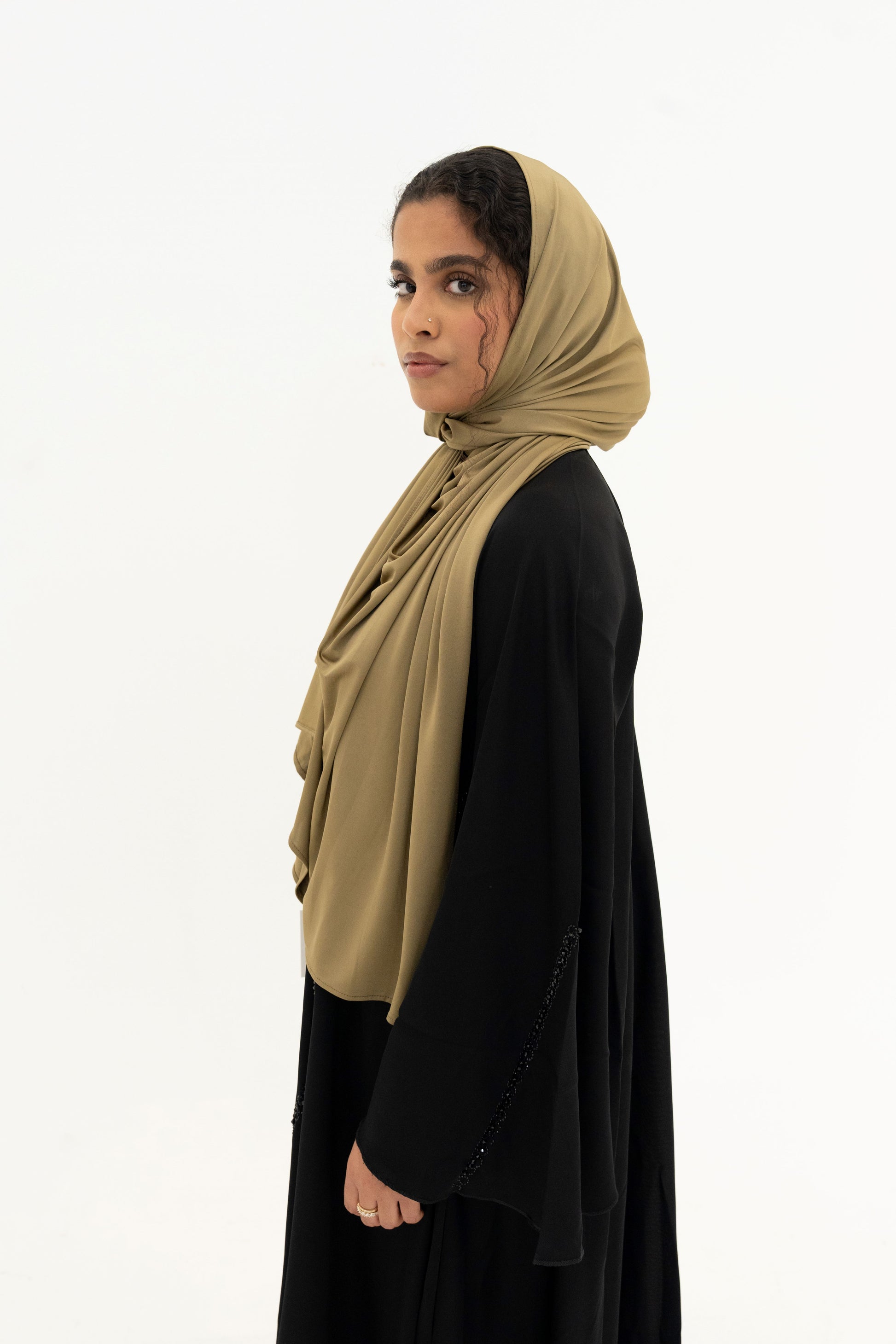 Hijab Jersey Satiné – ARMY GREEN