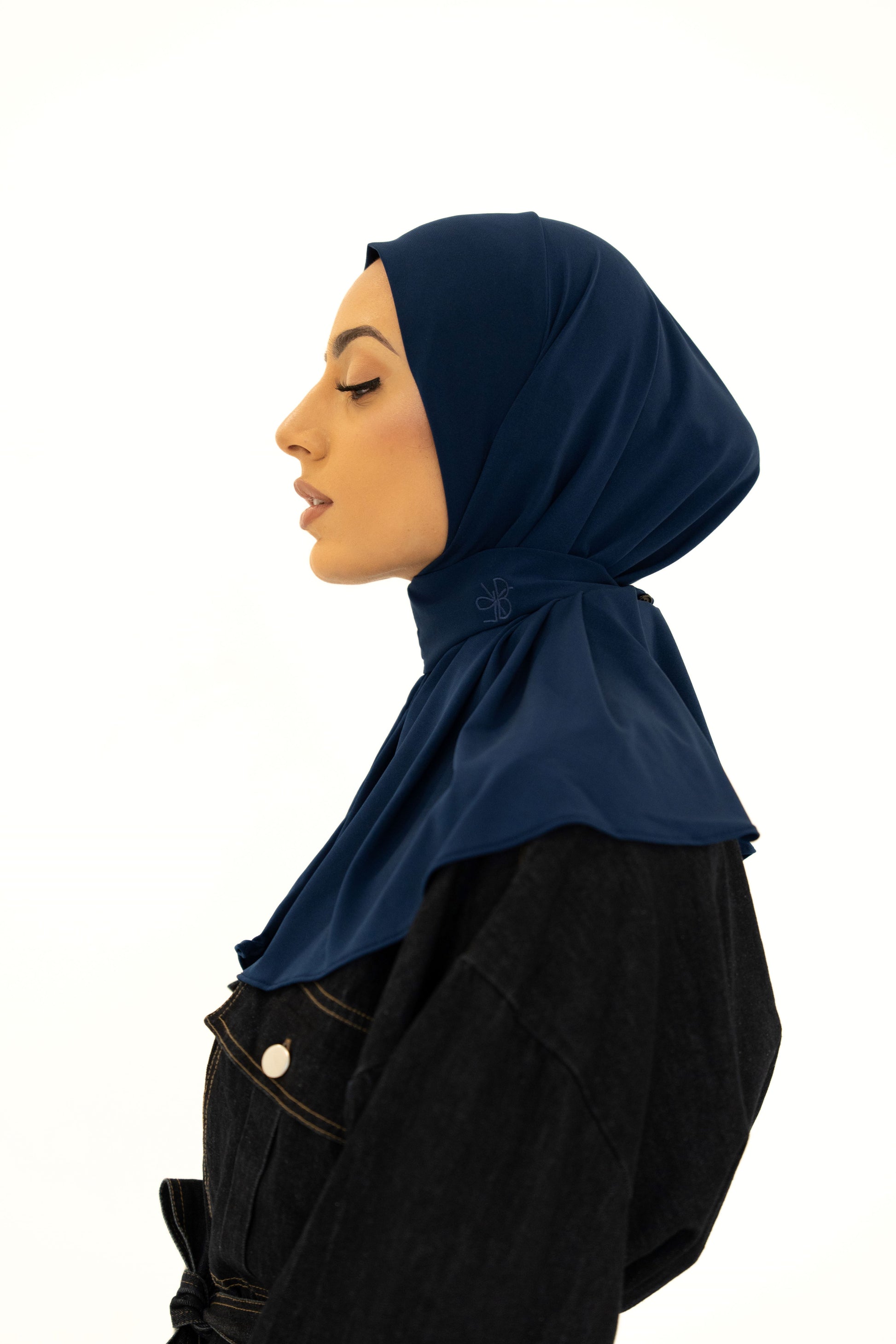 Hijab Instantané – Jersey Premium Midnight Blue