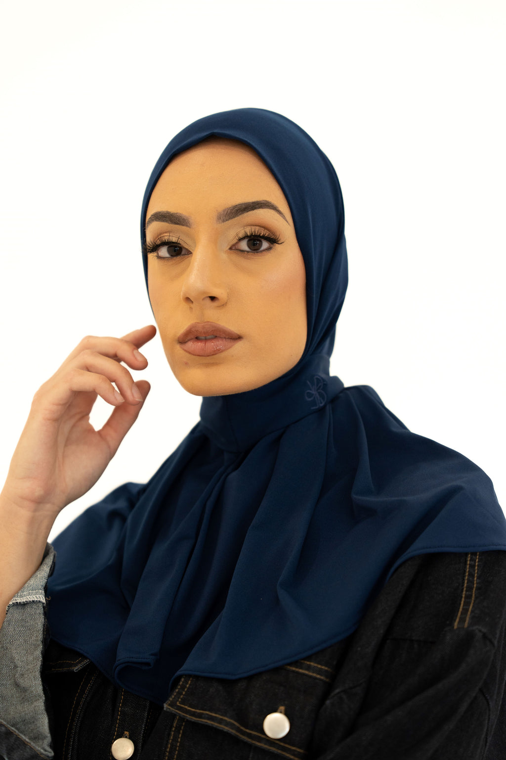 Hijab Instantané – Jersey Premium Midnight Blue