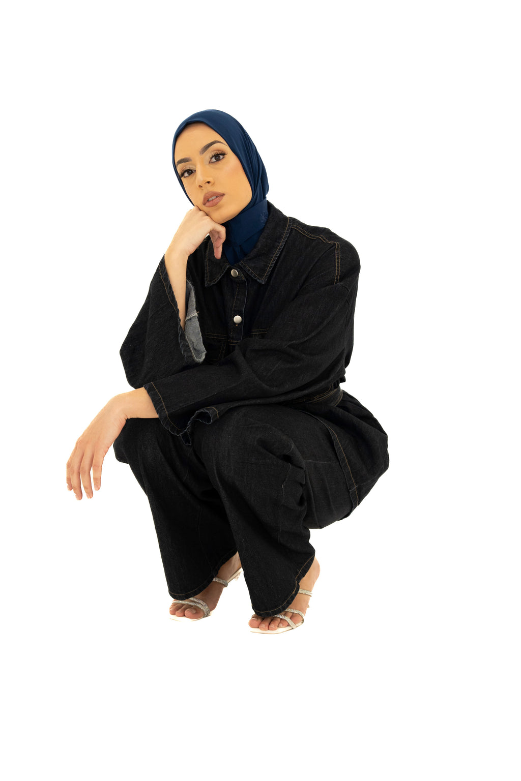 Hijab Instantané – Jersey Premium Midnight Blue
