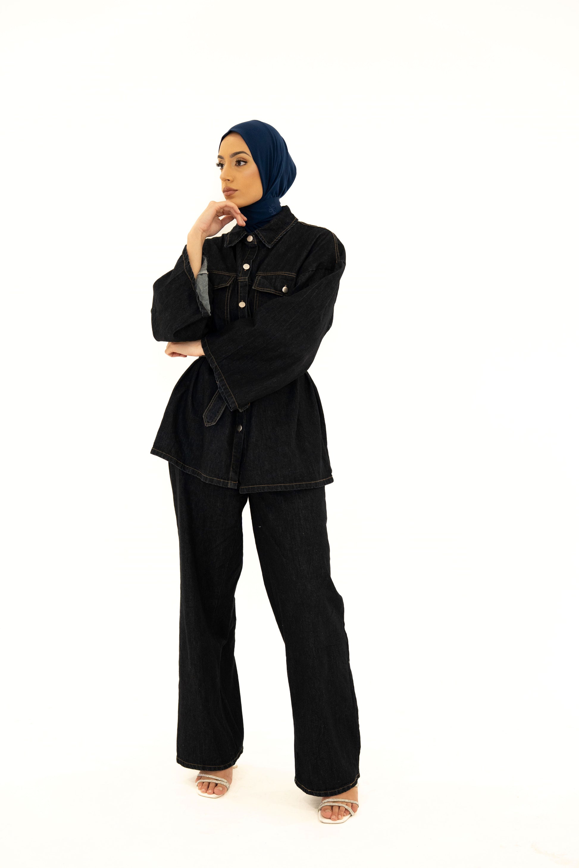 Hijab Instantané – Jersey Premium Midnight Blue