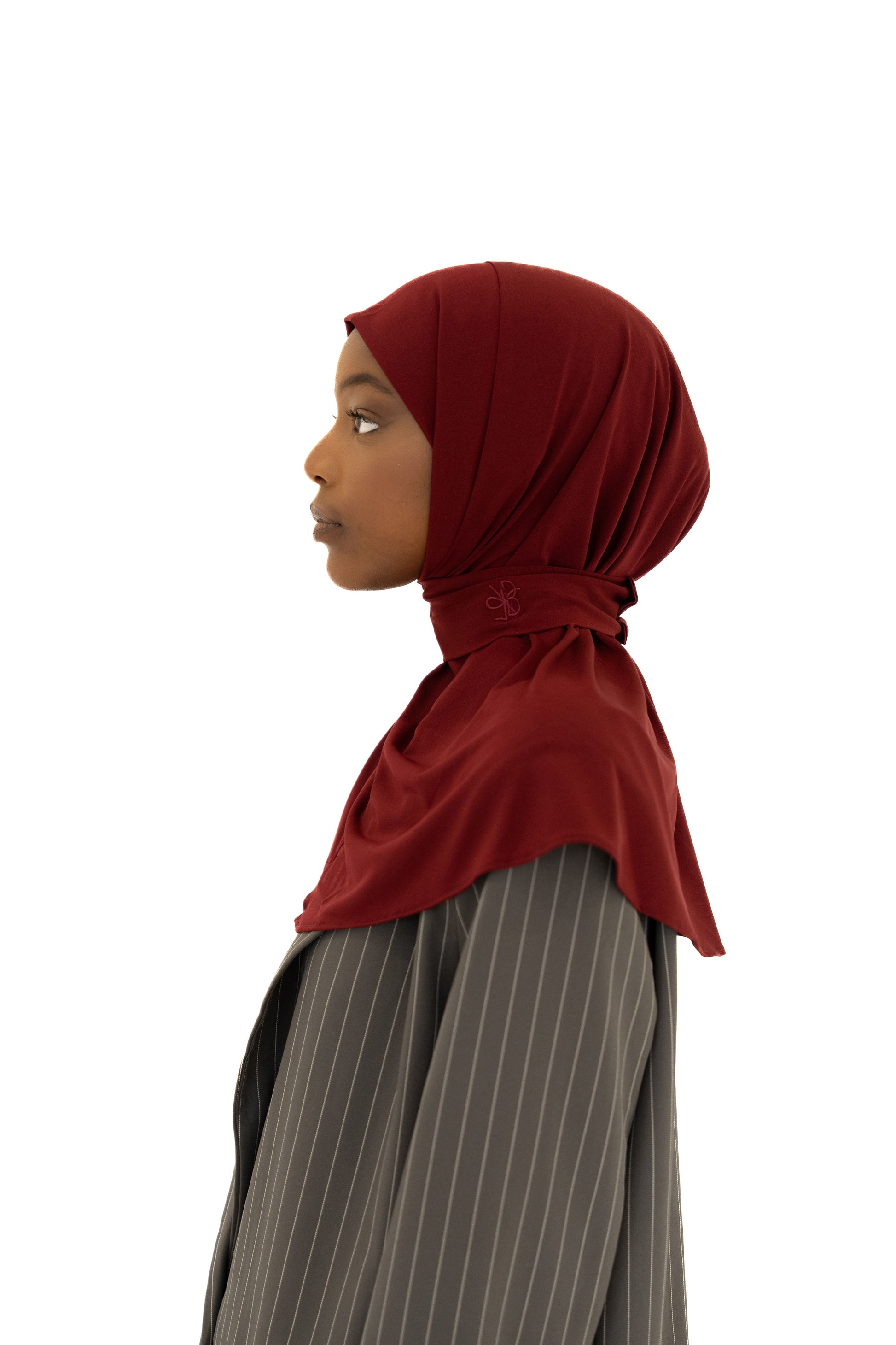 Hijab Instantané – Jersey Premium Rouge Signature